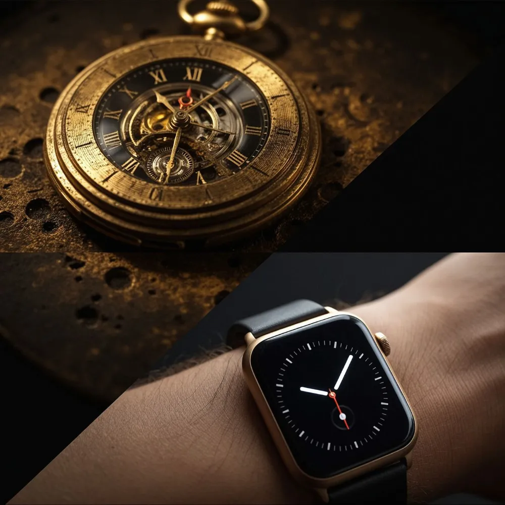 Antique watch → smartwatch — reference for the shot