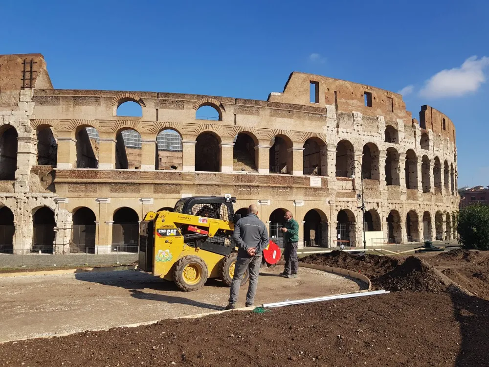 Roller and Colosseum — reference for the shot